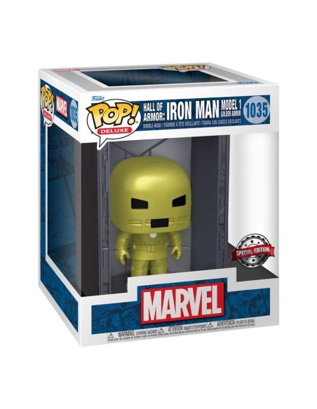 Funko Pop! Deluxe: Marvel Hall of Armor: Iron Man Model 1 Golden Armor (Mettalic)