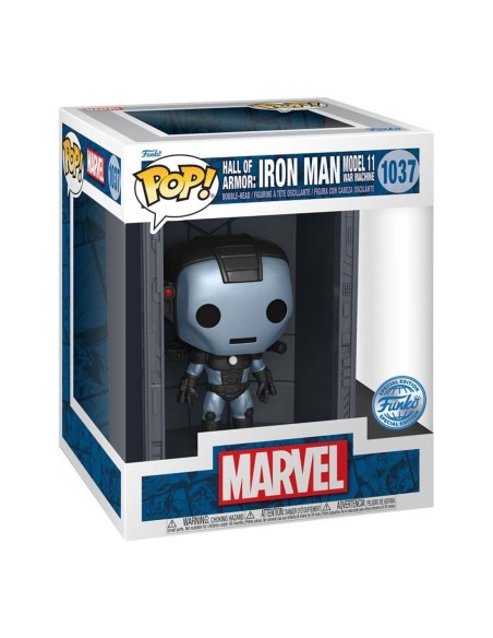 Funko Pop! Deluxe: Marvel Hall of Armor: Iron Man Model 11 War Machine (Mettalic)